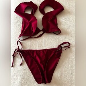 NWOT-Zimmermann Red Velvet Bikini Swimwear